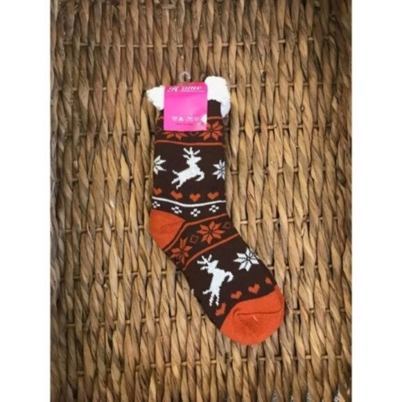 Christmas Cozy Reindeer Sock Booties - Picture 1 of 3